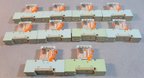 Releco Ser IRC C10A10X Power Relay w/ S10 Base (Lot of 10)