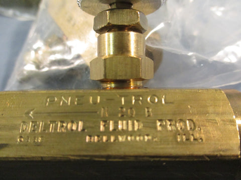 Lot of (4) Deltrol Fluid Products PneuTrol N20B Check Valve
