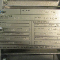 SewEurodrive SF37DR63M4 Gear Motor 98.80 Ratio 230/460V .96/.48A 1620 RPM