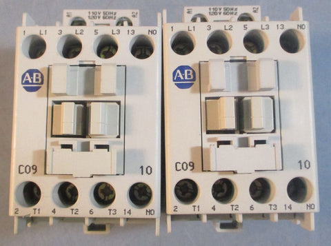 Allen Bradley 100-C09D10 Ser A Overload Relay 600VAC 25A 100-C09*10  (Lot of 2)