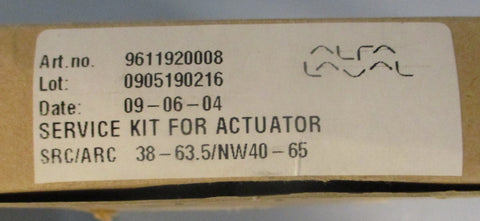 Alfa Laval 9611920008 Service Kit for Actuator 38-63.5/NW40-65 (Lot of 2)