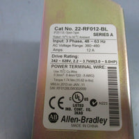 AllenBradley 22RF012BL Ser. A Line Filter 3Ph 48~63Hz 12A