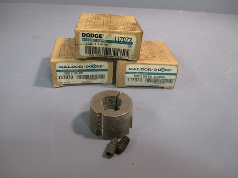 LOT OF (3) BALDOR DODGE 1008 X 5/8 TAPERLOCK BUSHING WITH KEYWAY 117073