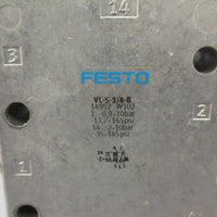Festo VL53/8B Pneumatic Control Valve, 1: 0,910bar, 12,14: 210bar 35145psi