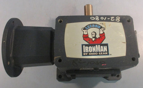 Leeson Iron Man BM830-7.5-140-L Gear Reducer W8300074.007 5:1 1-1/4" Shaft Dia