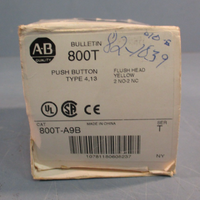 AllenBradley 800TA9B Ser. T Push Button Flush Head Yellow