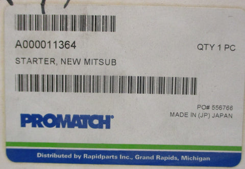 Promatch A000011364 Starter Motor For Mitsubishi 12V 2Bolt Flange