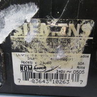 ITE Siemens Circuit Breaker 3 Pole 60 Amp 240 Volt BQ3B060