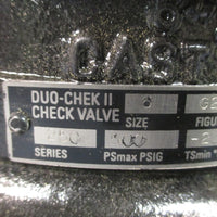 CRANE DUO CHEK II CHECK VALVE SERIES 250 SIZE 6" 250 CAST IRON G25HNFS16