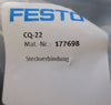 (Lot of 3) Festo 177698 Push In Straight Connector CQ-22 22mm -0.95bar…15bar