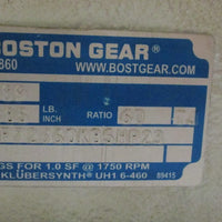Boston Gear BKHF72660KBSHP23 Gearbox Washdown Duty 60:1 0.89HP 1-7/16" Shaft Dia