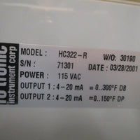 Rotronic Instrument Crop. Electric Temperature Transmitter HC322R