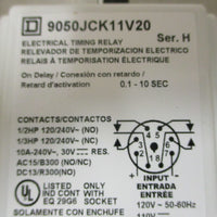 Schneider Electric Square D 9050JCK11V20 Electrical Timing Relay 120VAC 110VDC