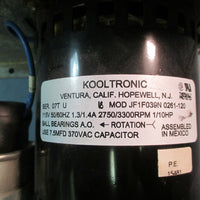 Kooltronic Evaporator Blower Motor JF1F039N 0261120
