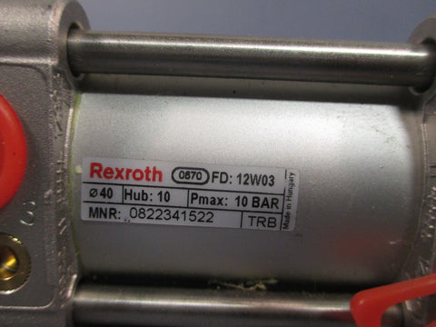 Rexroth Double Acting Pneumatic Cylinder Pmax: 10 BAR 0822341522