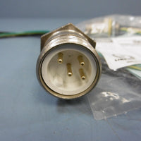 NEW Lot Of 2 HUBBELL RM2004PA001 Male Receptacle Straight Brass Shell