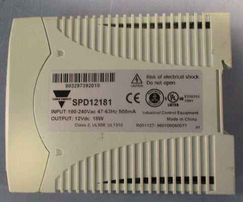 Carlo Gavazzi SPD12181 Switching Power Supply 100-240VAC Input 12VDC Output