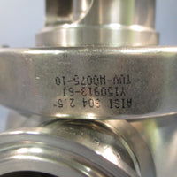 PENTAIR SUDMO SVP DIVERTER SANITARY CONTROL VALVE 6BAR 1.5" 316 SS BODY 2344333