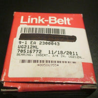 LinkBelt Insert Ball Bearing 3/4"ID UG212NL