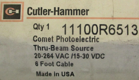 Eaton Cutler Hammer 11100R6513 Photoelectric Thru-Beam Sensor 20-264VAC/15-30VDC