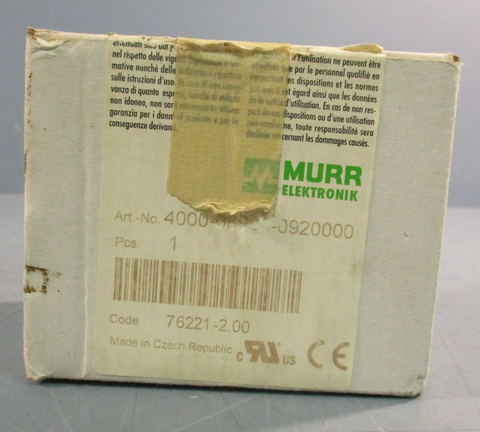 MURR ELEKTRONIK Cabinet Power Outlet 4000-72000-0040000 15A/125V