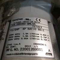 Brother GTR Series H2 High Torque AC Gear Induction Motor 1/2 HP H2L28R060BML4A