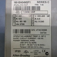 Allen Bradley 160BA04NSF1 Ser C FRN: 7.06, 1.5kW/2HP Smart Speed Controller