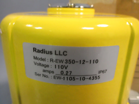 Radius LLC EW Series Electric Actuator 110V, 0.27 amps REW35012110