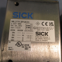 SICK 1027989 PHOTOELECTRIC SENSOR, RETROREFLECTIVE, 15M RANGE WL27X3P1831