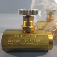 Lot of (3) Deltrol Fluid Products N20B PneuTrol Check Valve