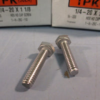 Lot of (2) 1/420 x 11/8" Hex Head Cap Screw Bolt  188 SS 1H25C112 (50EA)