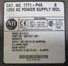 Allen Bradley 1771-P4S 120V AC Power Supply Module Ser. B 96219271 B01