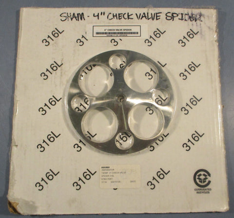4" Check Valve Spider Sham4 CV Spider 316L 6"OD  T45MP 7/16" Shaft Dia.
