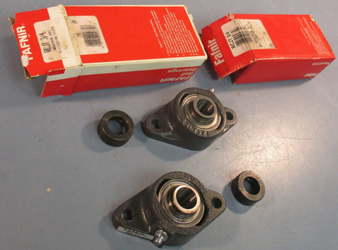 Fafnir RCJT 3/4 2Bolt Bearing Unit 3/4" Bore 43/8" Length Lot of 2