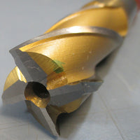 Niagara TiN Double End Mill Cutter, 1"DIA,1"SHK, HSS, 45326, F6, 4FL, USA