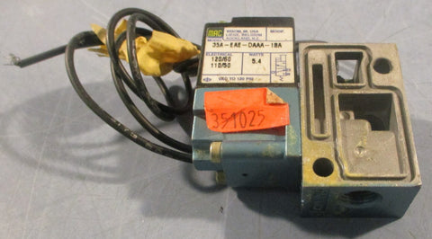 Mac 35AEAEDAAA1BA Solenoid Valve 110/120V 5.4W 50/60Hz Vac120psi