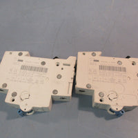 LOT OF (2) ALLEN BRADLEY 1492SPM1B020 SER D CIRCUIT BREAKER 2A 1 POLE