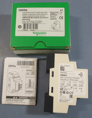 Schneider Electric ZBRRA Programmable Reciever 2 Outputs 2440VAC/DC, 3W
