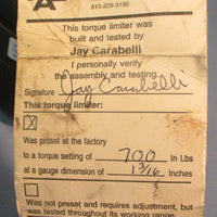 American Autogard 206-AC2 Torque Limiter 700lb/in 1" x 1-1/4" Bore NOS