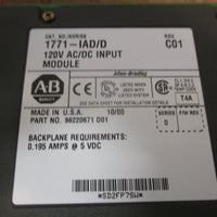 Allen Bradley 120V AC/DC Input Module Series D 1771IAD