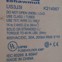 Ferraz Shawmut US3J3I UltraSafe Fuse Holder Class J Fuses 14 to 2 AWG