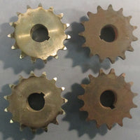 (2) Martin 40B15SS Keyed Bore Sprocket (2) 40BS15 3/4" Bore 15 Teeth Lot of 4