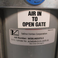 SALINA VORTEX CORPORATION PNEUMATIC AIR CYLINDER 9" ACM5X9DD2.875SS