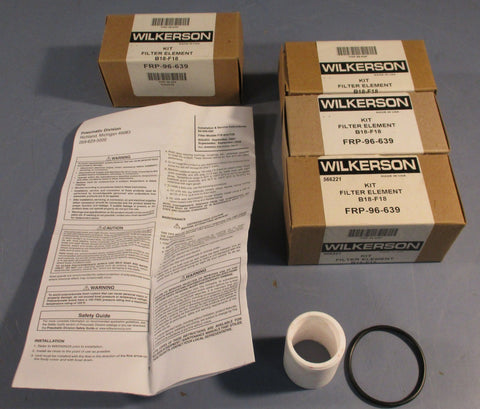Wilkerson FRP-96-639 5-Micron Replacement Particulate Filter Element (Lot of 4)
