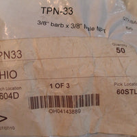 Bag of 40 Dixon Fittings 3/8" Barb x 3/8" Male NPT Nylon NIB TPN-33
