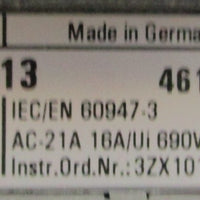 Siemens 3LD20500TK13 Power Switch 400V 16A 7.5KW 3LD20500TK13