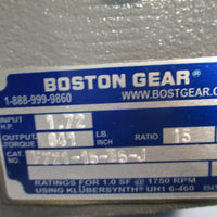 Boston Gear GEAR REDUCER 15:1 Cat# F72115B5J