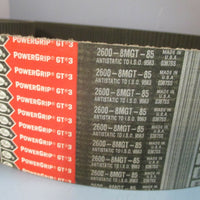 GATES POWERGRIP GT3 TIMING BELT 2600 MM LG, 8 MM PITCH, 60 MM WD 26008MGT85