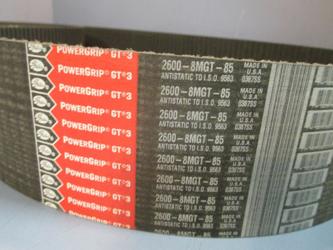 GATES POWERGRIP GT3 TIMING BELT 2600 MM LG, 8 MM PITCH, 60 MM WD 26008MGT85