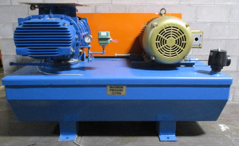 Blower Engineering Tri-Lobe TL 100 Blower Package w/ Baldor EM4115T Motor 50HP